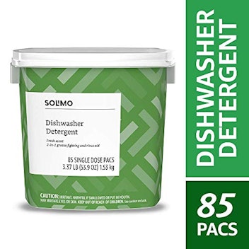 Solimo Dishwasher Detergent Pacs, Fresh Scent, 85 Count