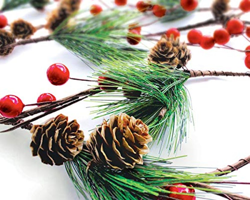 Christmas Garland Red With Red Berries