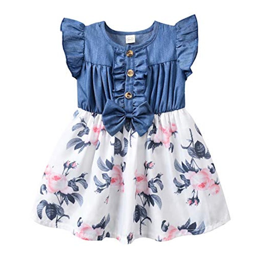 MINIFEIKO Denim Ruffle Dress