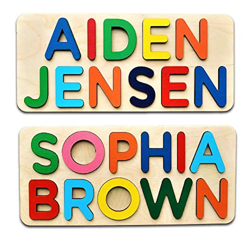 WOOD LAND Personalized Two Name Puzzle