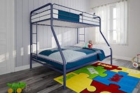 DHP Metal Bunk Bed for Kids- Twin Over Full