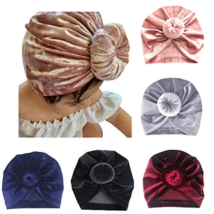 DRESHOW BQUBO Baby Turban Caps 5 Pack