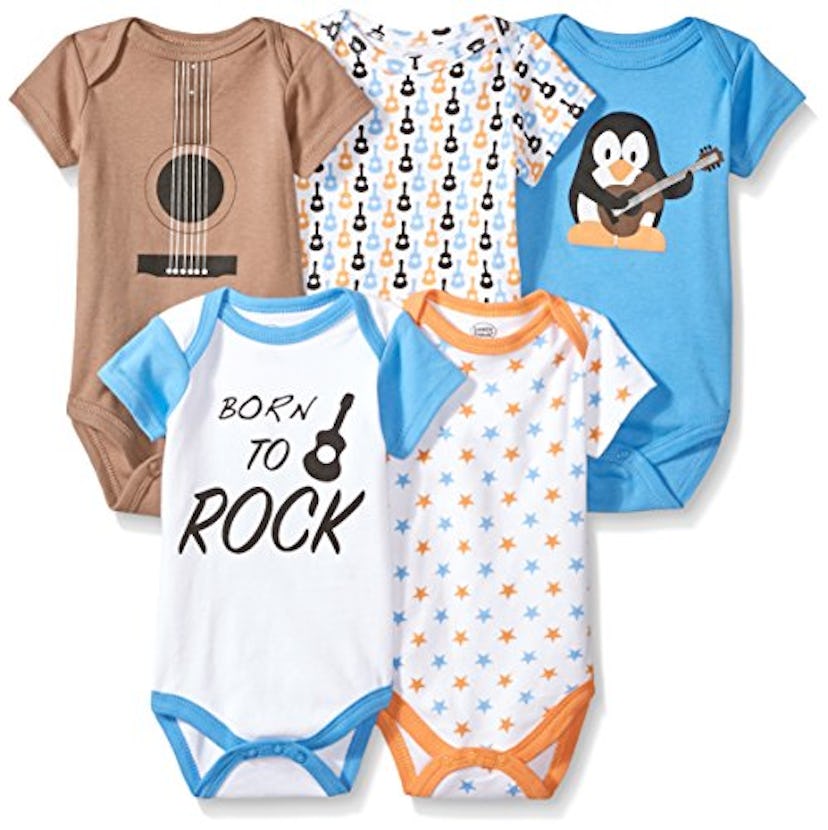 Luvable Friends Unisex Baby Cotton Bodysuits (set of 5)