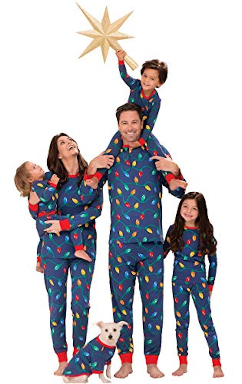 PajamaGram Matching Family Christmas Lights Pajamas