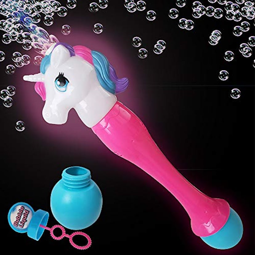 ArtCreativity Light up Unicorn Bubble Scepter Wand