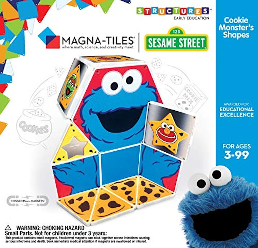CreateOn Sesame Street Cookie Monster Shapes Magna-Tile Structure Set
