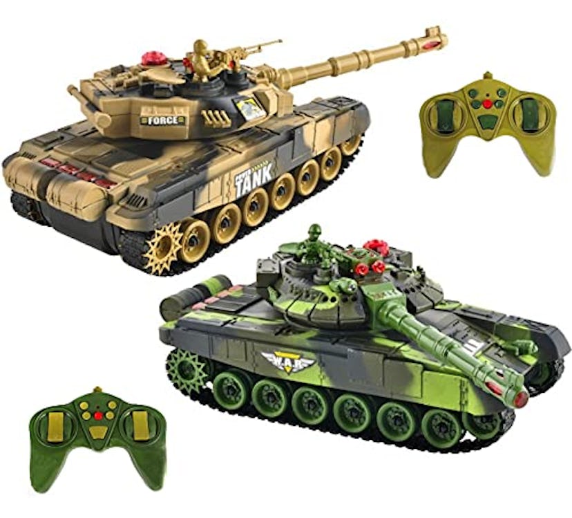 Haktoys Fighting Battle Tanks- Set of 2 RC Tanks