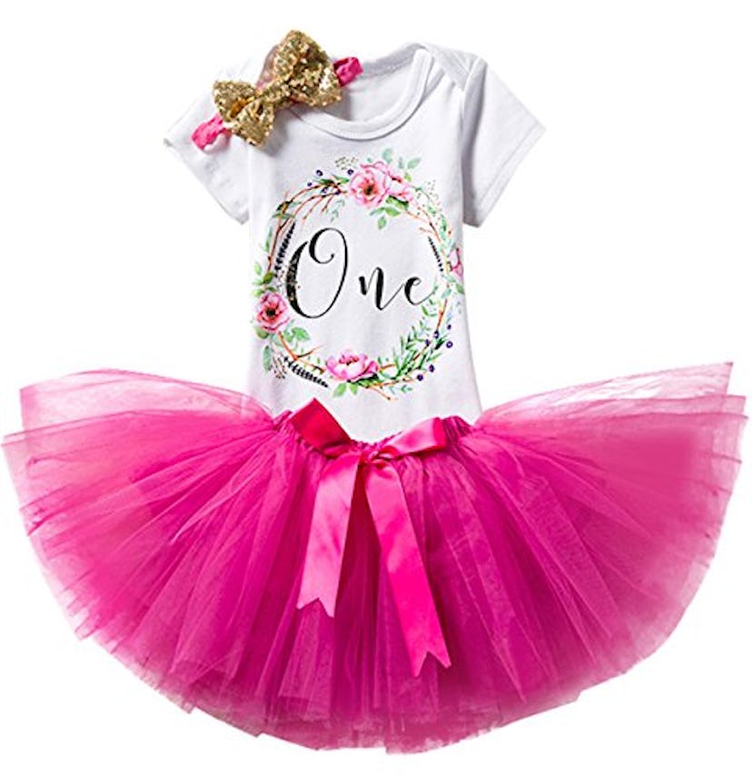 TTYAOVO Baby Girl 1st Birthday 3pcs Outfit