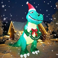 10 Ft Tall Christmas Inflatables Dinosaur