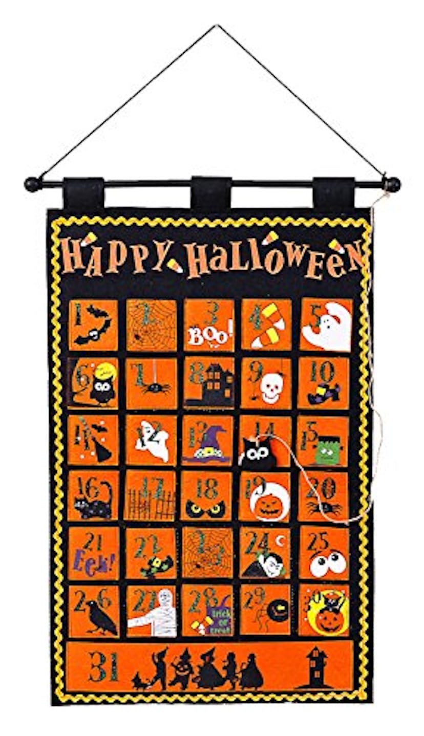 One Hundred 80 Degrees Halloween Count Down Calendar Wall Hanging