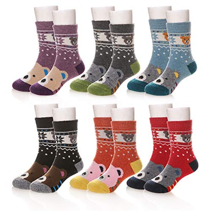 Eocom Wool Animal Crew Socks