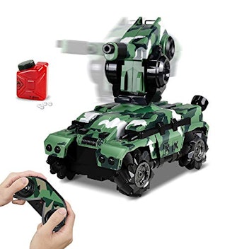 WQ Store Remote Control 360° Rotating Military Battle Tank