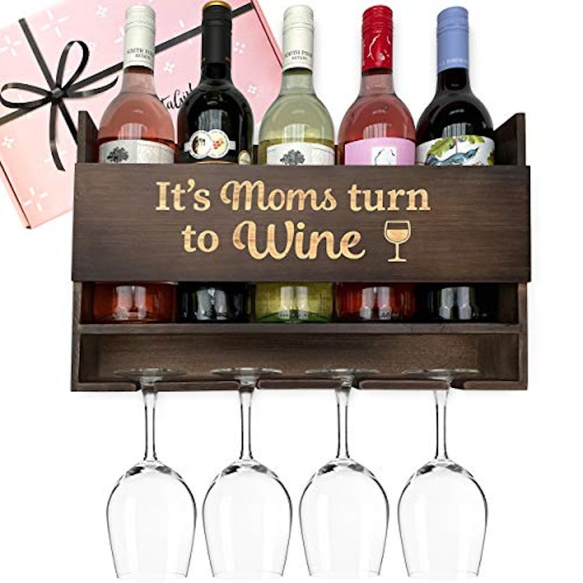 GIFTAGIRL Wine Glasses And Holder