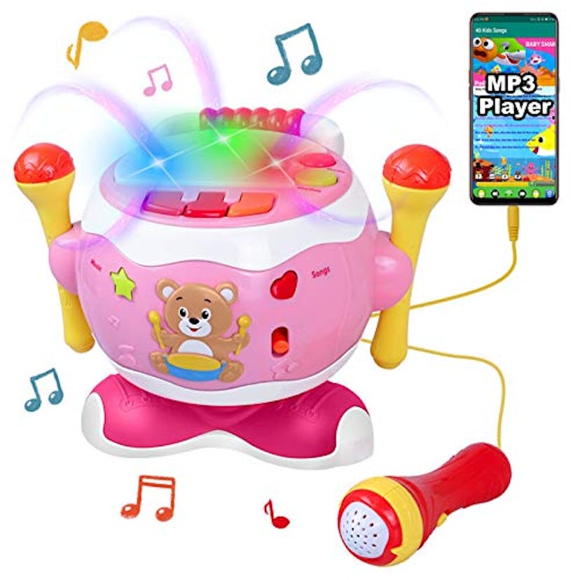 Rabing Baby 5-in-1 Toddler Musical Instruments Toy with Microphone