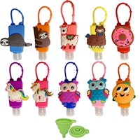 DARUNAXY Assorted Silicone Bottles Keychain Carriers