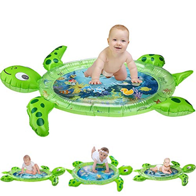 Inflatable Tummy Time Turtle Water Mat