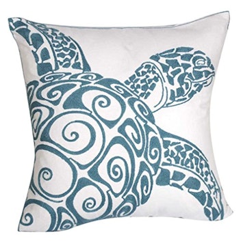 Decopow Embroidered Sea Turtle Pillow Cover