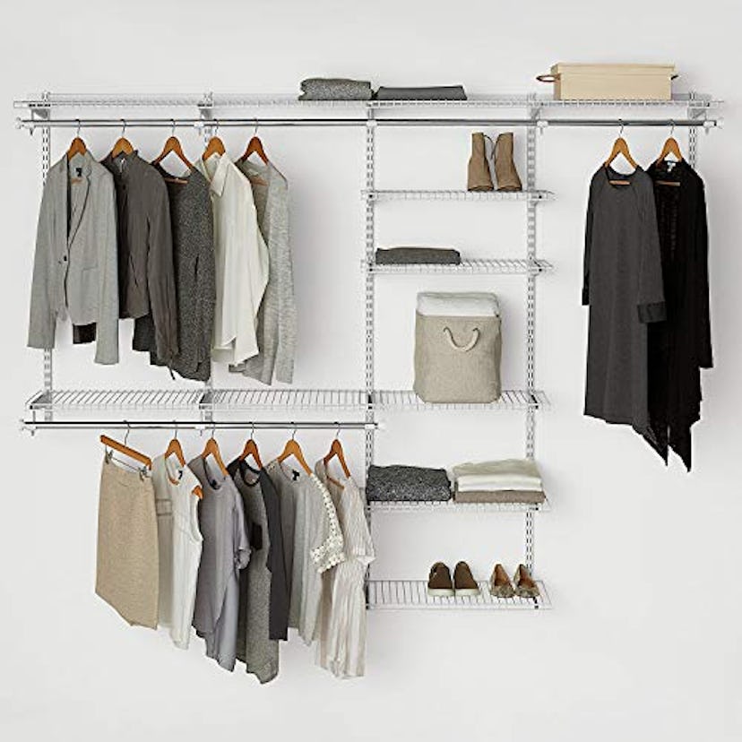 Rubbermaid Deluxe Custom Closet Organizer System Kit