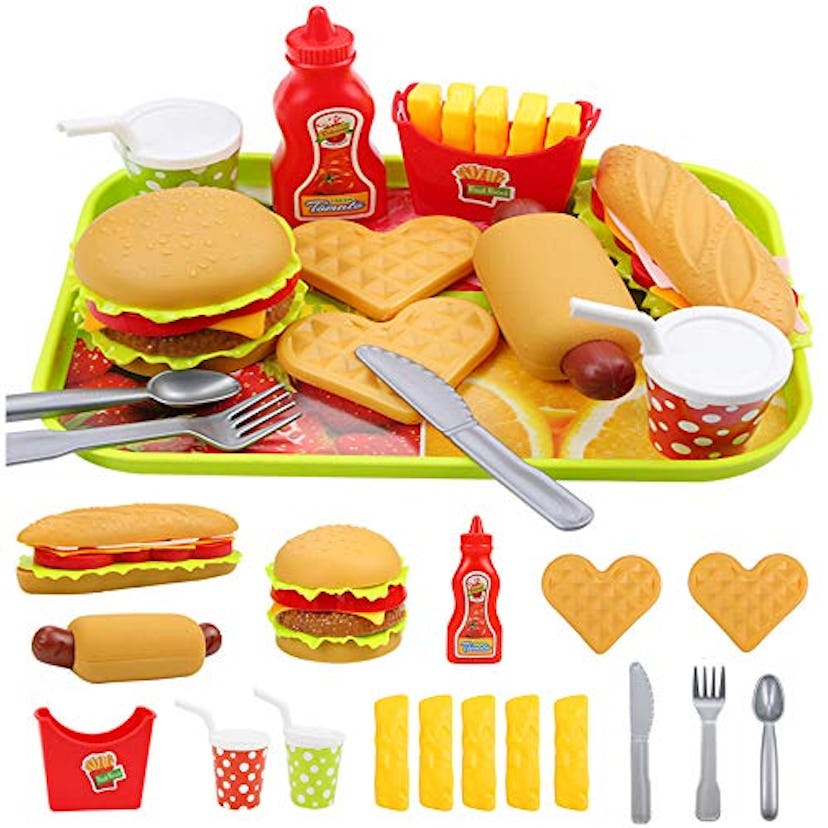 Elitao Pretend Play Fast Food Set