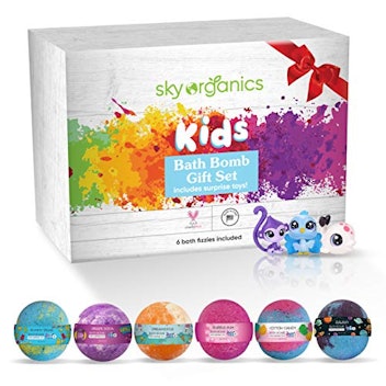 Sky Organics Kids Bath Bombs Gift Set with Surprise Toy