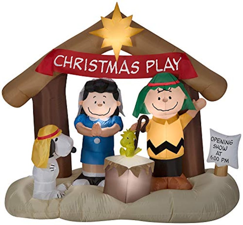 Gemmy Inflatables Peanuts Nativity Scene