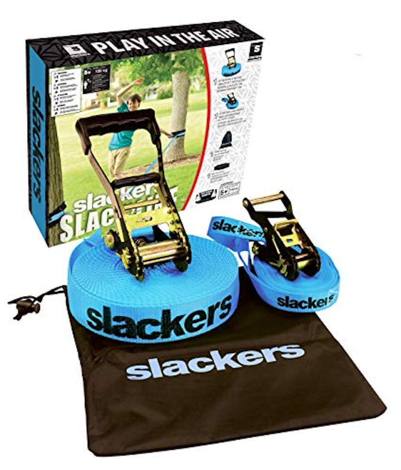 Slackers 50-Foot Slackline Classic Set With Bonus Teaching Line 