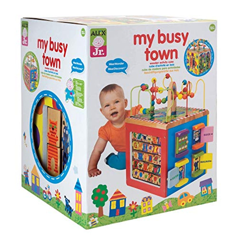 ALEX Toys Discover My Busy Town Wooden Activity Cube