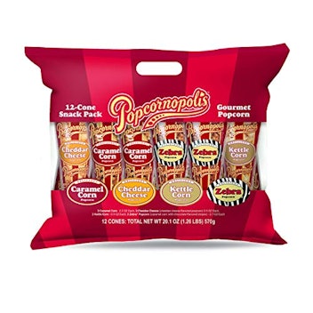 Popcornopolis Popcorn 12 Cone Snack Pack
