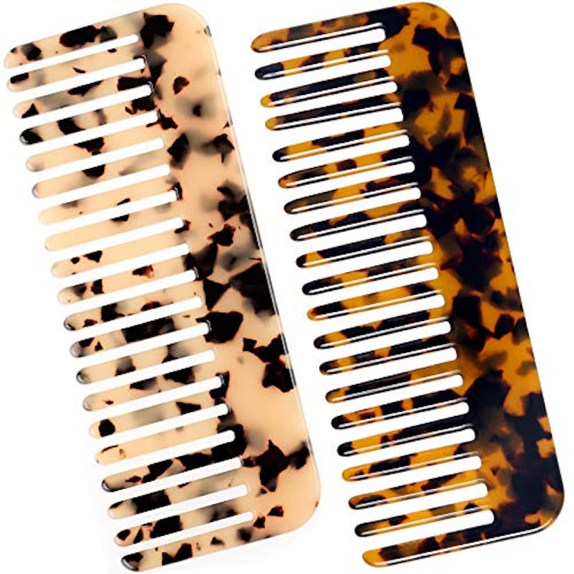 Cellulose Large Hair Detangling Comb (2 Pack)