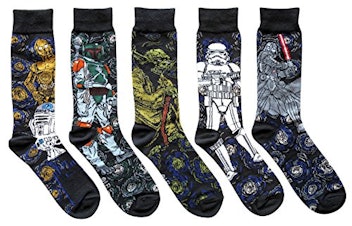 Star Wars Starry Night Themed Men's Crew Socks