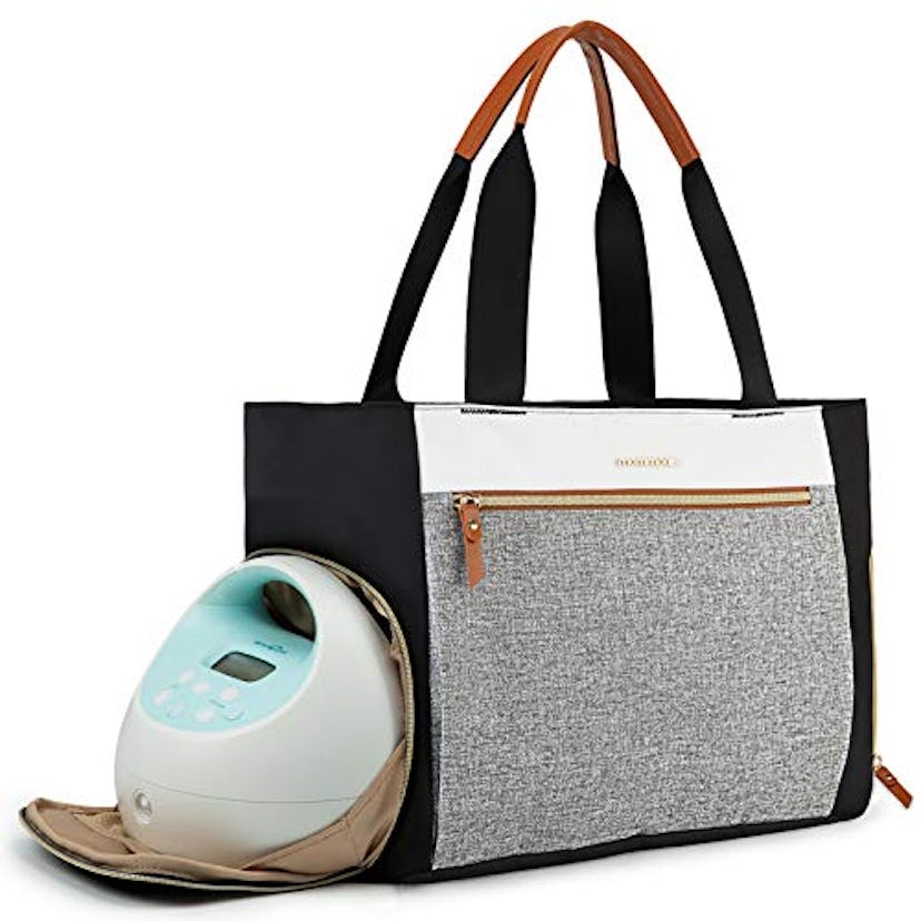 mommore Breast Pump & Diaper Tote Bag