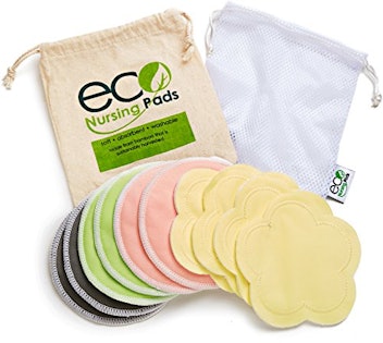 Ameda Contoured Washable Bamboo & Cotton Breast Pads, 8 Count (4 Pairs)