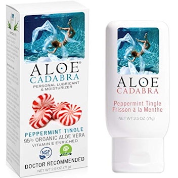 Aloe Cadabra Natural Organic Personal Lubricant, Flavored Peppermint Lub