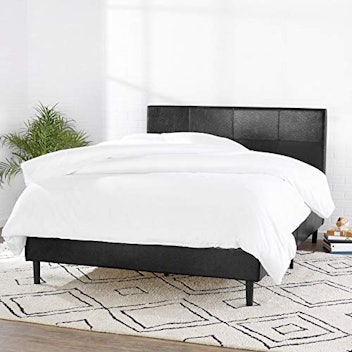 Amazon Basics Faux Leather Upholstered Platform Bed Frame 