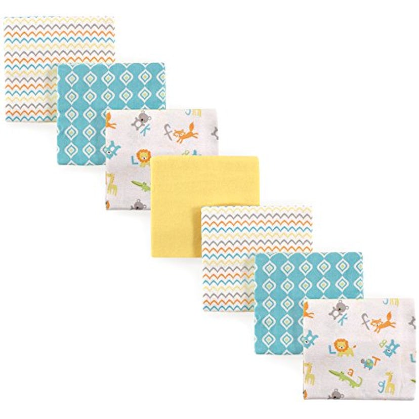 Luvable Friends Baby Cotton Receiving Blanket Bundle, Set of 7