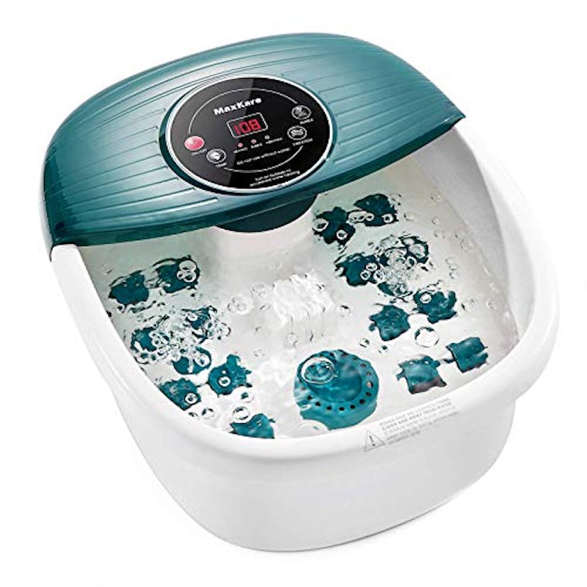 Foot Spa/Bath Massager with Heat, Bubbles, and Vibration, Digital Temperature Control
