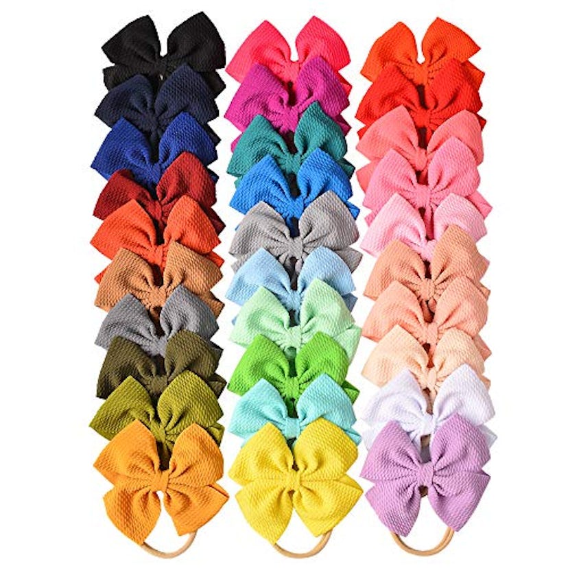 Prohouse Big Bows Baby Nylon Headbands