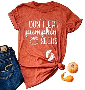 “Don’t Eat Pumpkin Seeds” Pregnancy Announcement T-Shirt 