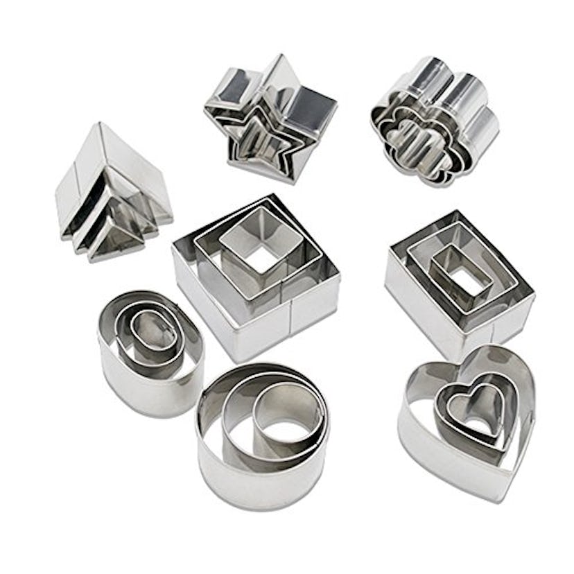 Homy Feel Mini Geometric Shaped Cookie Biscuit Cutter Set