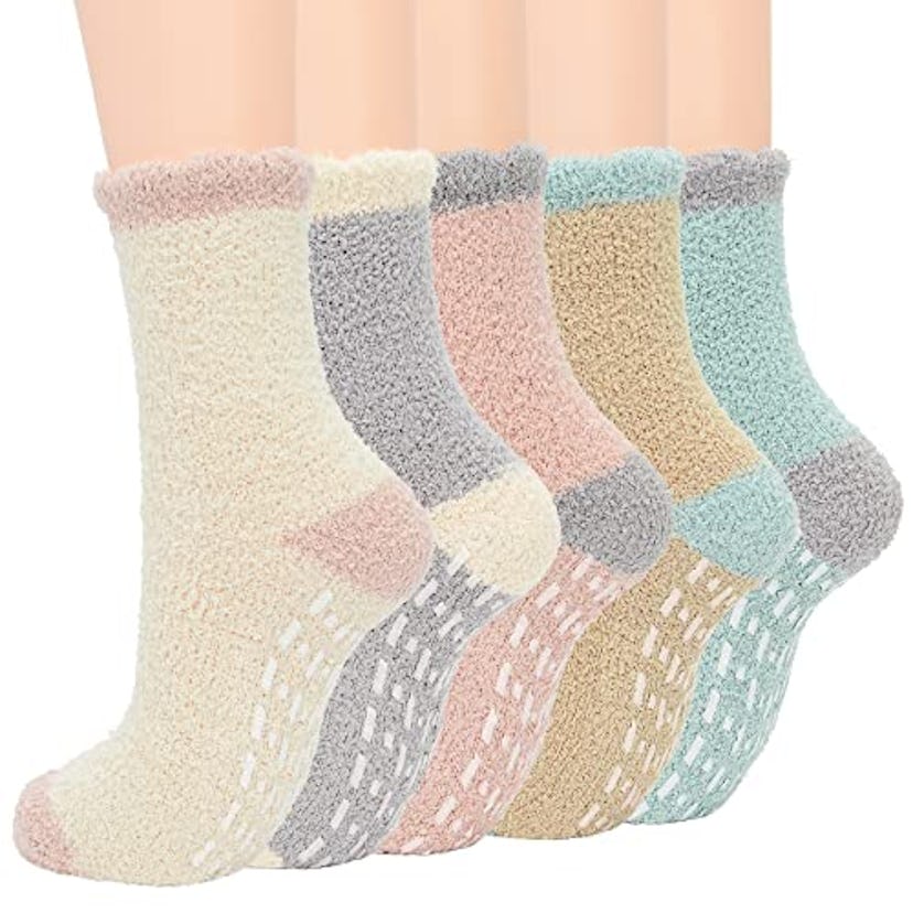 Zando Warm Super Soft Plush Slipper Sock (5-pack)