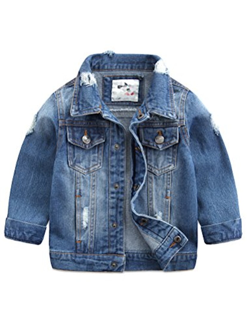 Abolai Baby Boys' Basic Denim Jacket Button Down Jeans Jacket Top