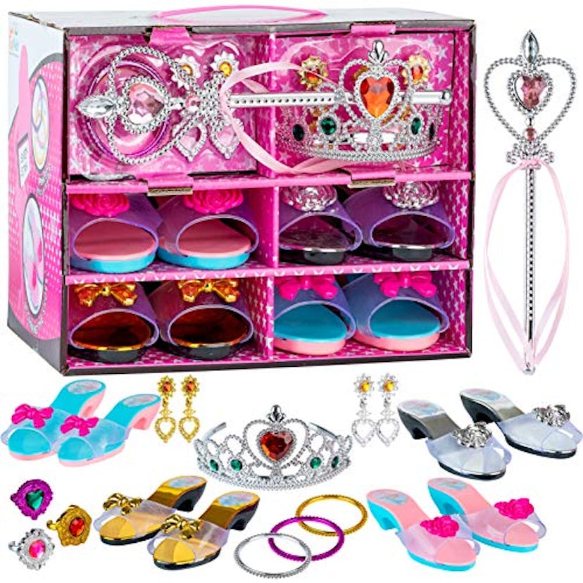 Toyvelt Princess Dress Up & Play Shoe And Jewelry Boutique