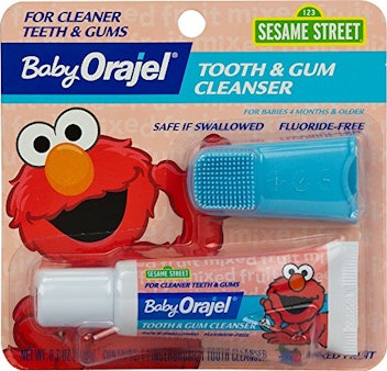 Baby Orajel Elmo Tooth & Gum Cleanser with Finger Brush, Fruity Fun