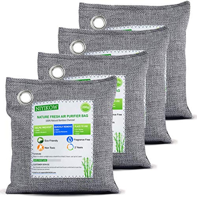 NIYIKOW Nature Fresh Bamboo Charcoal Air Purifying Bags (4-pack)