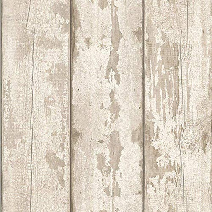 Arthouse White-Washed Wood-Wallpaper