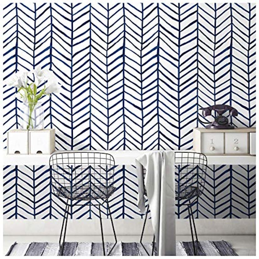 HaokHome Modern Stripe Peel and Stick Wallpaper