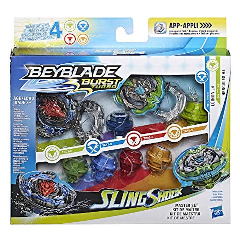 Hasbro Beyblade Burst Turbo Slingshock Master Set With Luinor L4 & Hercules H4