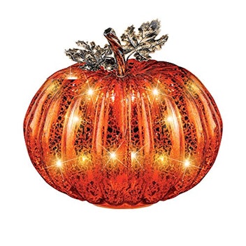 Collections Etc Lighted Glass Pumpkin