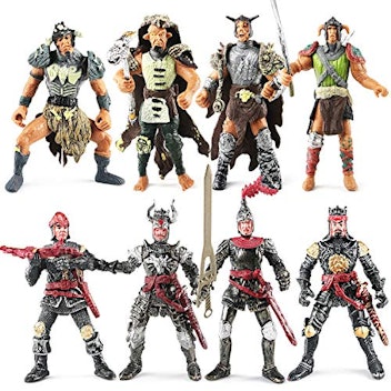 Bvrorere Knight and Orcs Warriors Action Figures Toys