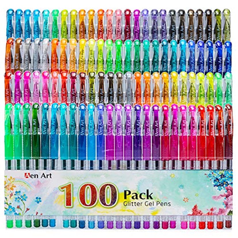 Aen Art Glitter Gel Pen Set (100-Pack)
